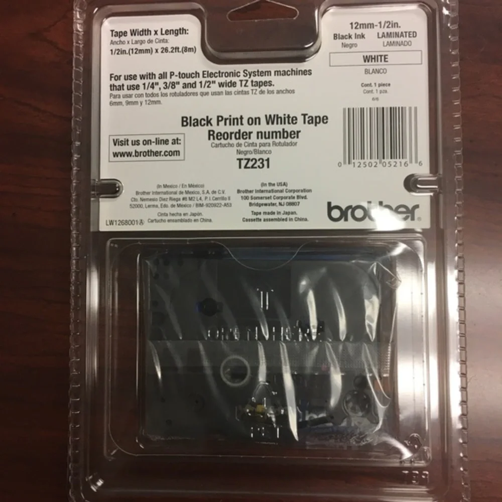 TZ Tape Brother P Touch 1/2' width Set of…
